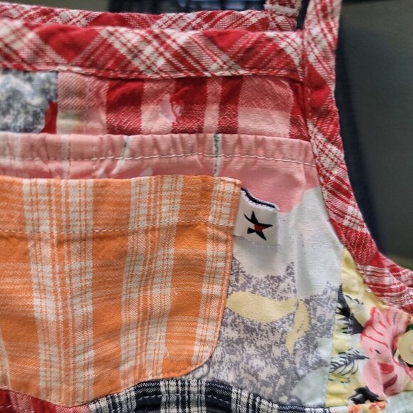 Tommy Hilfiger ✦ Patchwork Sundress 2T ✦ Adjustable Straps Button Accents Cotton - Picture 4 of 12